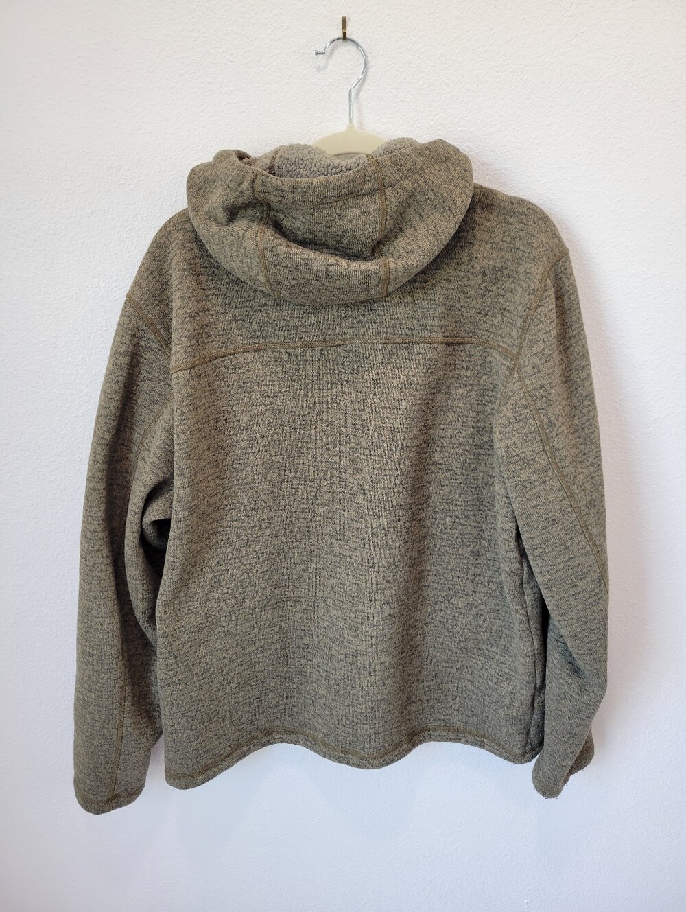 The North Face Men’s XL Sherpa Lined Hoodie Army Green Zip Up Jacket - Picture 4 of 4